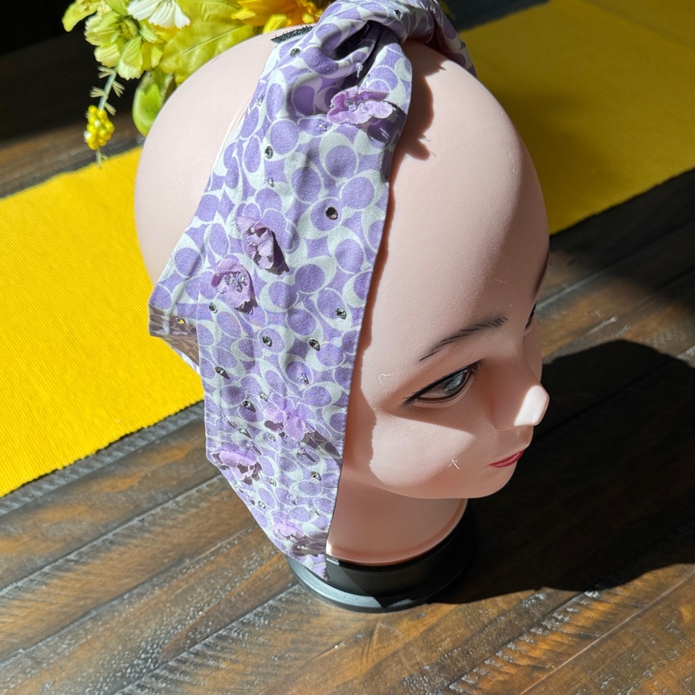 Coach Purple Floral Headband